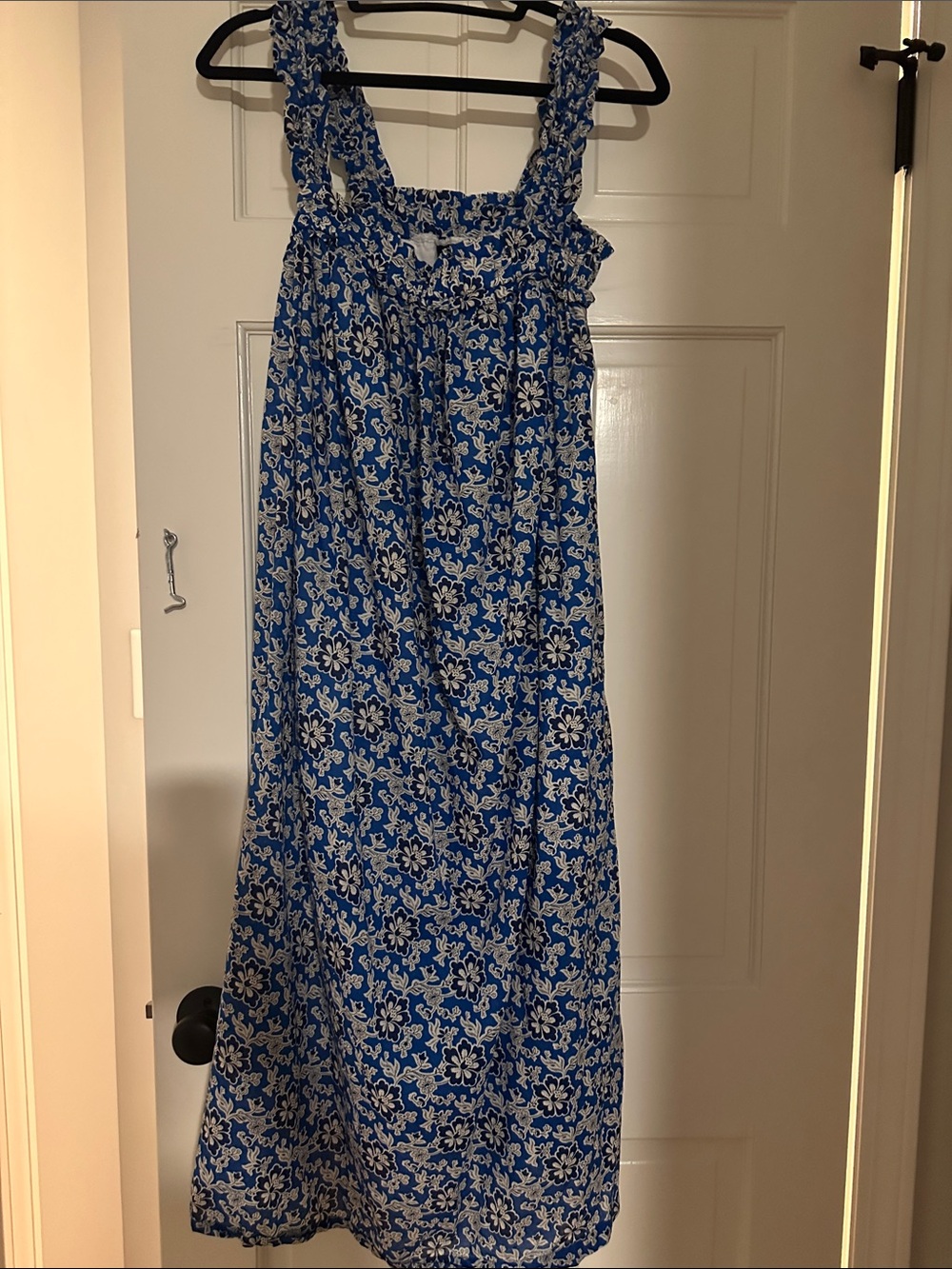J. Crew Blue and White Floral Dress